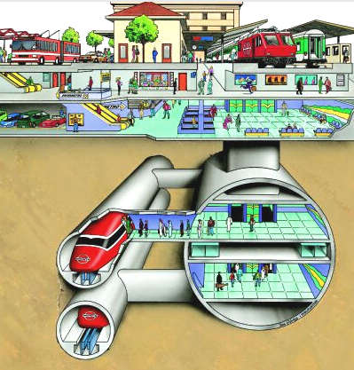 Так должна выглядеть станция Swissmetro