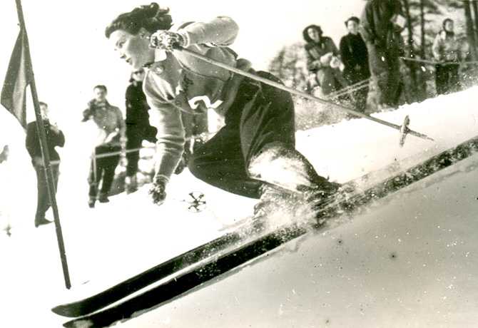 Эрика Марингер в 1948 году в Санкт-Морице