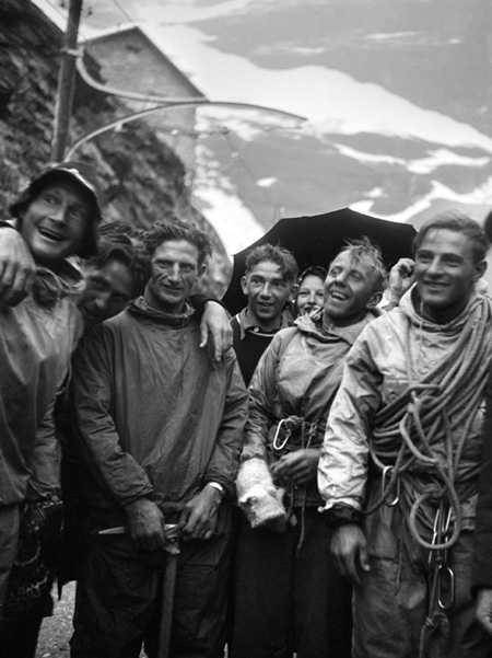 Генрих Харрер, Андерл Хекмайер, Людвиг Форг и Фриц Каспарек. 24 июля 1938г.
