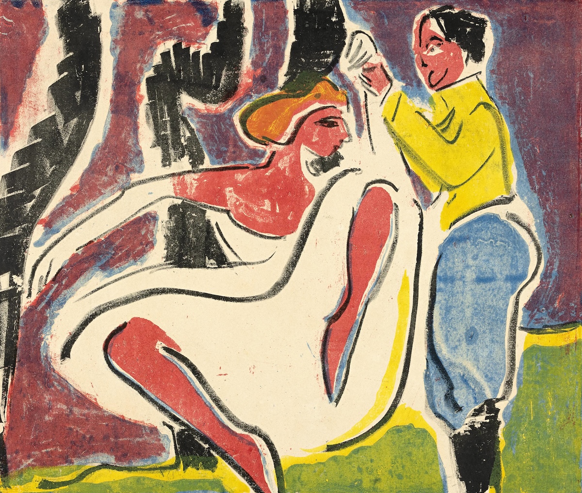 Эрнст Людвиг Кирхнер. Русские танцоры, 1909